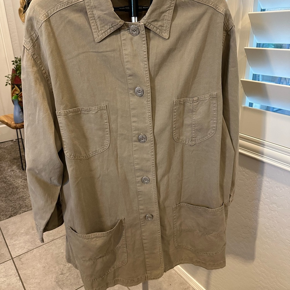 Jones New York Sport Khaki Vintage Utility Jacket - Picture 4 of 10